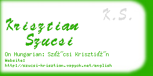 krisztian szucsi business card